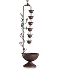 Tall Cascading Water Fountain - 6-Tier Indoor Fountain with Decorative Vine Design by Aura Store 333 Limited